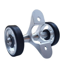PODAY Superlichte Fiets Easywheel Aluminiumlegering voor Spatbordrollen Wielen Eenvoudig Te Installeren Dubbele Wielen Zilver