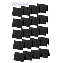 20 Pieces Chalkboard Signs A-Shaped Chalkboard Tables Buffet Tags PVC Erasable Blackboards with White Chalk Markers