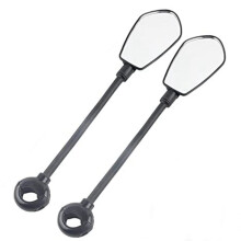 Espejo Retrovisor para Manillar de Bicicleta, Luz Ajustable, Espejo para Manillar de Motocicleta, Espejo Retrovisor para Bicicleta de Carretera,