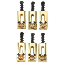 6 PièCes MéTal Guitare Pont Selle Boule Rouleau ChaîNe TréMolo Pont Selles pour Guitare éLectrique PièCes de Rechange, Or