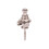 GitarrremslåS Metall Basdubbar Anti-OffGuitar Lock Silver 1
