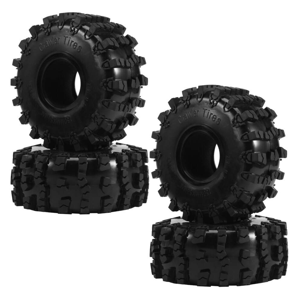 4Pcs 150Mm 2.2 Rubber Tires Wheel Tyres For 1/10 Rc Crawler Car Axial Wraith Scx10 Capra Trx4 Trx6 D90 4711184617569