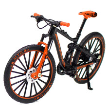 1:10 Legering Fiets Model Diecast Metalen Vinger Mountainbike Downhill Bike Volwassen Collectible Kinderen Speelgoed, Oranje