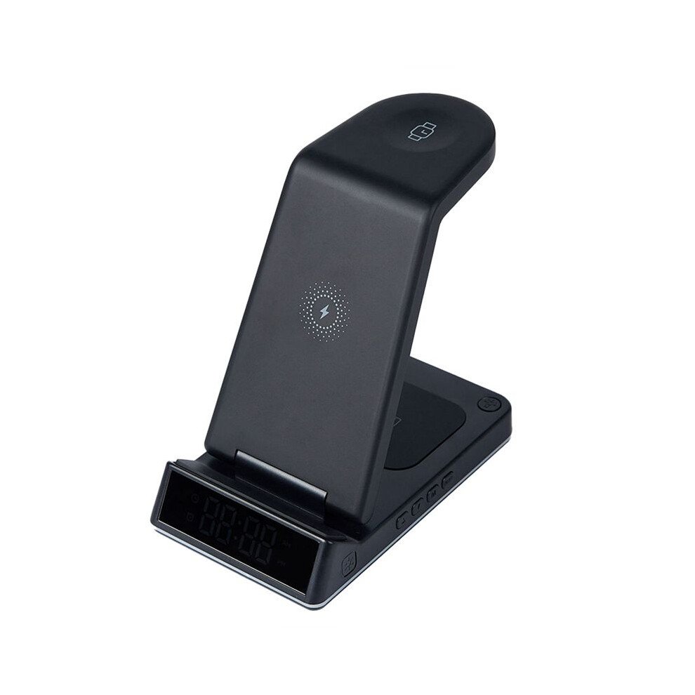 5 In 1 Foldable Wireless Charger Stand Rgb Led Clock Fast Charging Station Dock For 4711909013799