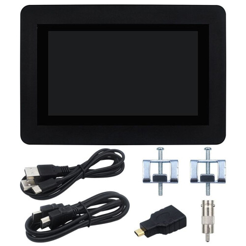 7inch  Capacitive Touch Display, 1024x600 Pixels, IPS Panel, Optical Bonding Toughened Glass Panel, Point Touch
