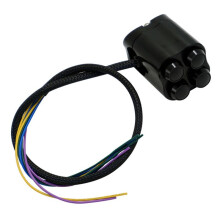 Interruptor de Guidão Multifuncional para Motocicleta, Adequado para Controle de Guidão de 28 mm, Luz de Buzina de Partida, Pisca-Pisca, Preto