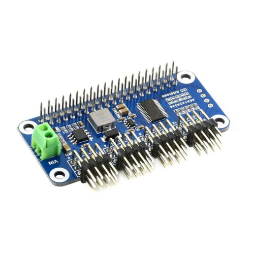 Waveshare 16-Channel 12-Bit Servo Driver HAT (B) for Raspberry Pi, Jetson  I2C Interface, Integrated 5V Regulator