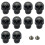10 Pcs Skull Stud DIY Rivet Conchos for Leather Large  Decorative Buckle for DIY Crafts Making Ancient Silver 1