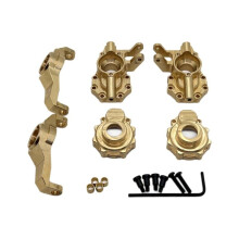RC Auto-Upgrade Messing Voorbrug Cup C-Stoelkit voor 1/10 TRX4 HUANGBO 1/10 R1001 R1002 R1003 RC Auto-Speelgoedonderdelen