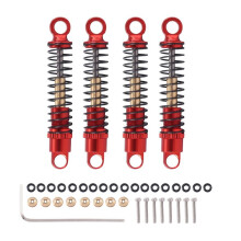 Amortiguador de Aceite de Amortiguador de Metal de 40 Mm para Axial SCX24 C10 JLU Gladiator Bronco 1/24 RC Crawler Car Upgrades, Red
