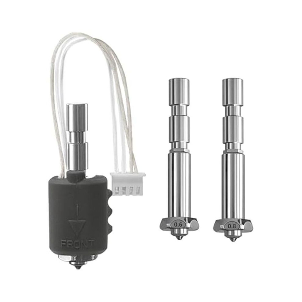 Saudism Hotend With 0.6/0.8Mm Quick Change High Flow Integrated Hardened Steel Nozzle Throat Extruder Kit For Kobra 3 Max