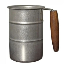 350ml Stainless Steel Retro Beer Mug Wooden Handle Anti-Fall Camping Mug Outdoor Style Coffee Mug Travel