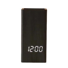 Pen Holder Clock LED Electronic Clock Desktop Pen Holder Student Stationery Voice Controlled Electronic Clock B