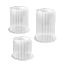 3PCS Zylindrische Streifen Kerzenhalter Silikonform DIY Einfachheit Kerzenhalter GießForm Beton Harzform