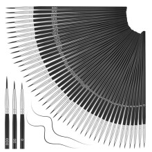 200 Pcs Round Painting Brush Hand Made Drawing Detail Brushes Art Synthetic Fine Paint Brushes for Acrylic(Size0,00,000)
