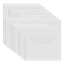 20 Stuks 7x5 Inch Opslagenveloppen, Hersluitbare Plastic Enveloppen Zakken Opbergtas voor Duidelijke Stempel, Stansen, Plakboekpapier