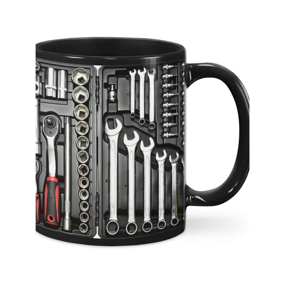 Tauoh Mechanic Toolbox Set Mug Funny Coffee Cup For Mechanics Large Capacity Ceramic Tea Mug For Beer Whiskey Water Soup A