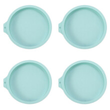 4Pcs Silicone Cake Pan Round Cake Layer Set Silicone Bakeware Mold for Baking Tool Rainbow Cake and Mousse, , 6Inch