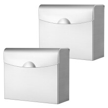 2 Pcs Sanitary Napkin Disposal Receptacle Stainless Steel Sanitary Napkin Receptacle Tampon Disposal Bin Wall Mounted