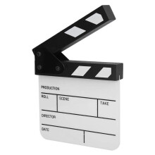 Placa de Corte de Ação, Ripa de Filme Acrílico Apagar A Seco Tamanho Compacto TV Filme Diretor de Cinema Corte Placa de Aplauso de Cena de Ação