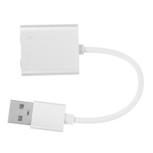5 Plug-and-Play USB Soundkarte Adapter Für Kopfhörer Mikrofon
