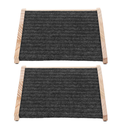 2Pièces Rampe Bois Pour Animaux D'intérieur Avec Surface Antidérapante