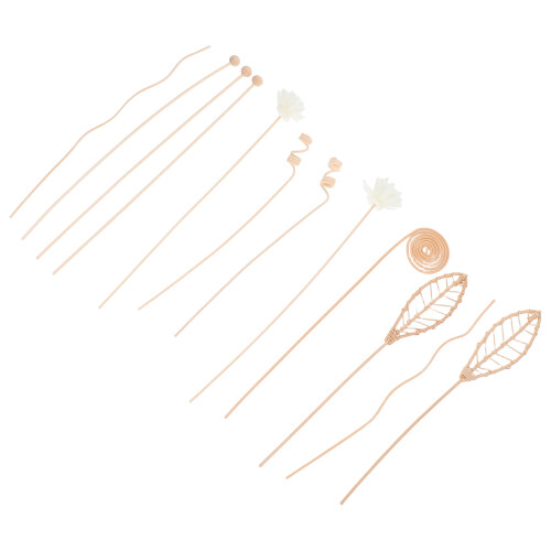 24Stk Öl-Diffusor Natürliche Rattanpapier Duftstäbchen