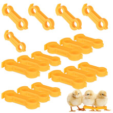 48Pièces Dispositifs Correcteurs Jaunes En PVC Pour Pattes De Poussins