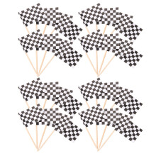 1500Pcs Decorative Mini Checkered Flag Toothpicks for Party Appetizers