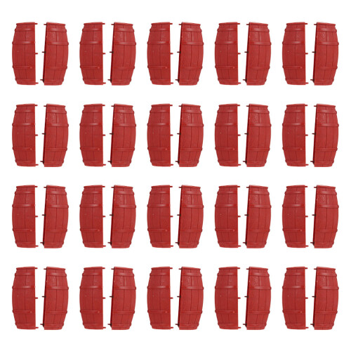60Pièces Mini Barils De Pirate PVC Rouge Décorations De Bureau