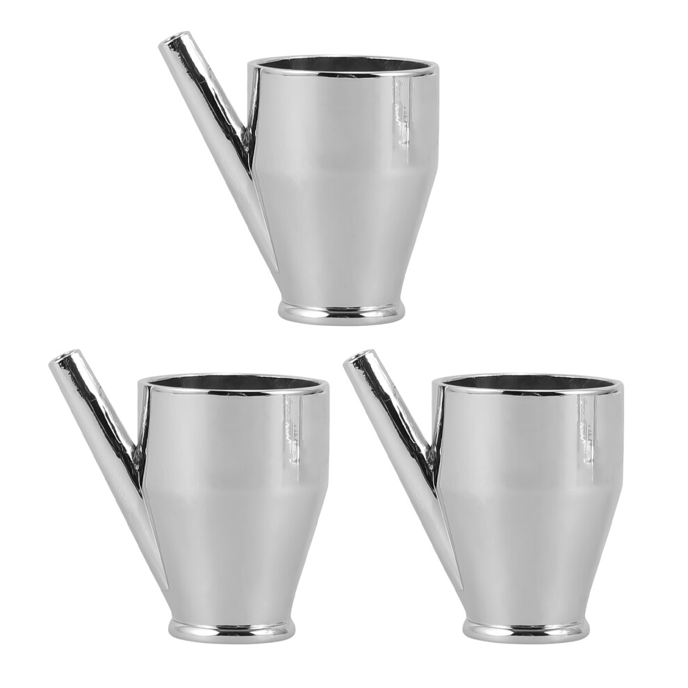 3Pcs Silver Paint Containers Copper Reusable Small Craft Paint Cups 3648157066578