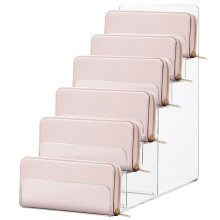4Pcs Acrylic Purse Stand Wallet Display Holder Clear Organizer