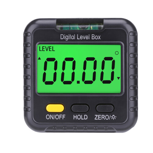 2Pcs Portable Digital Level and Angle Finder Black for Easy Measuring
