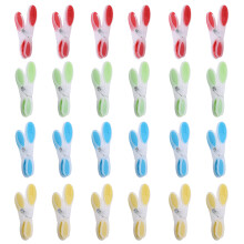 2 sets van 24 plastic wasknijpers met antislip (gemengde kleuren)