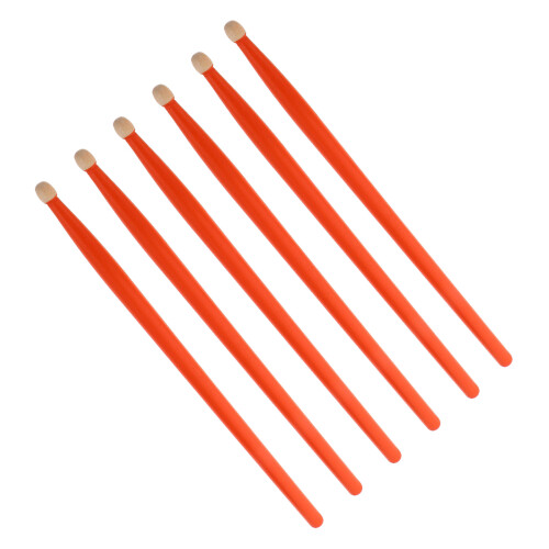 3Pairs Orange Maple Wood 5A Drumsticks - Balanced Percussion Sticks