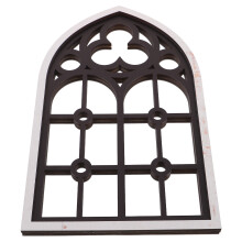 3Pcs Vintage Black Gothic Wall Hanging Mirror Small Window Decor
