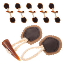 24Pcs Vintage Style Sew-on Wood Toggle Buttons for Cardigans and Coats
