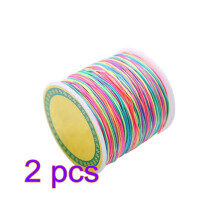 2Pcs Durable Beading Thread Elastic Rope for Bracelet and Necklace