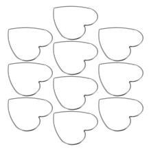 40Pcs Silver Metal Wreath Hoops Heart Shape for Wedding Craft Projects
