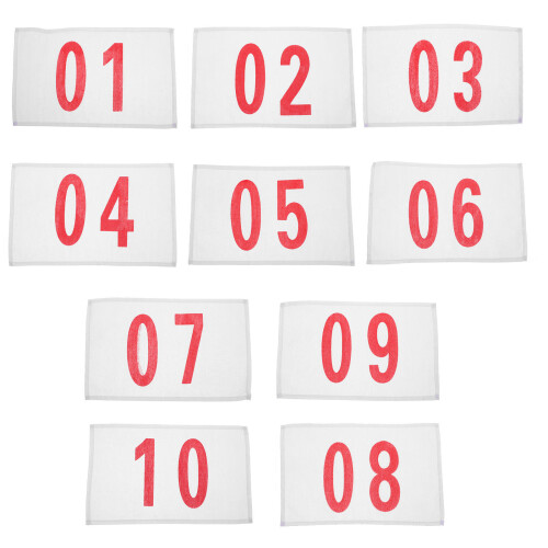 10Pcs Race Bibs White Lightweight Large Numbered Bibs