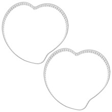 10Pcs Perforated Heart Tart Rings Stainless Steel Nonstick Cake Molds