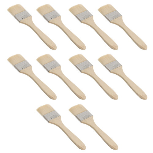 30Pcs Grill and Paint Bulk Brushes Beige Versatile Durable Chip Brush