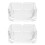 2Pcs Clear Glass Ashtray Square Design for Home Office Indoor Decor 1