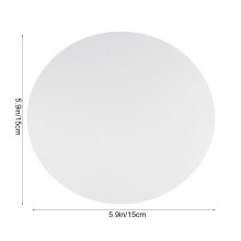 24Pcs White Round Painting Canvases Durable for Artist Use