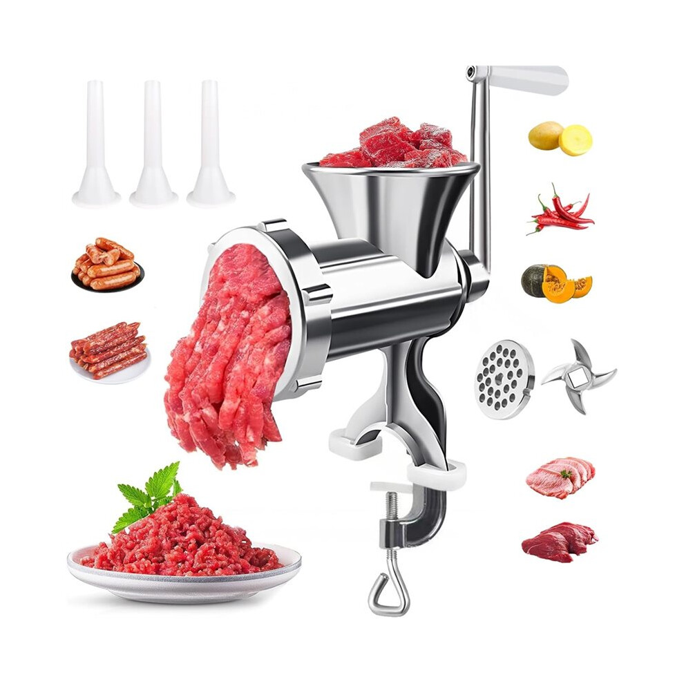 Tauoh Meat Grinder Manual Mincer - Manual Meat Grinder Sausage Maker Meat Grinders For Home Use Fast And Effortless For Meats
