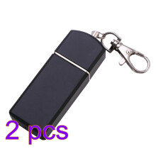 Mini Portable Ashtray Black Outdoor Use with Lid Key Chain Holder