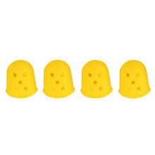 8Pcs Yellow Guitar Finger Caps Silicone Protectors for Beginners