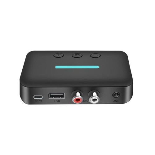 USB  5.3 Audio Receiver Adapter Wireless Stereo Music 3.5mm AUX R/L Support U-Disk Playback for Desktop Speaker