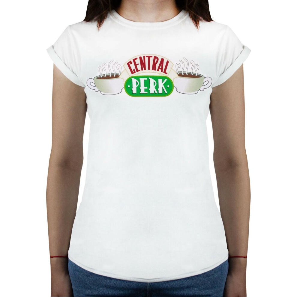 Friends Short Sleeved T-Shirt (Womens White)