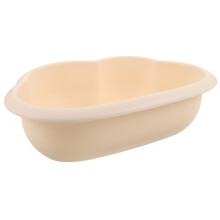Plastic Babybadje Beige Wasbak Kind Voeten En Gezicht